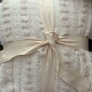 Pier 1 White Throw Jete 50” x 60” Brand New